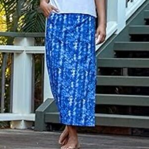 RipSkirt XLarge Length 4 Wraparound Skirt Royal Blue White Resort